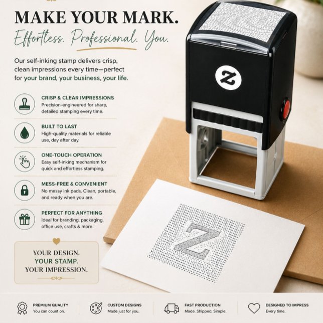 Premium Monochrome Self Inking Stamp (Creator Uploaded)