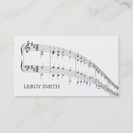 Customizable GOLD Musician Artist  Music Teacher MySpace Business Card