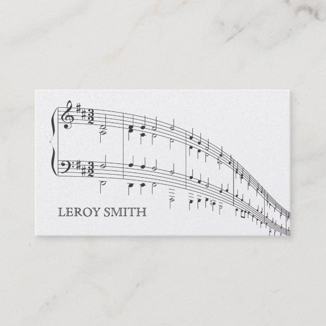 Premium Musician Artist  Music Teacher Songwriter Business Card (Front)