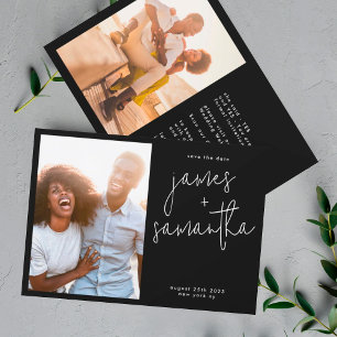 Premium Names Multi Photo Custom Save The Date Invitation