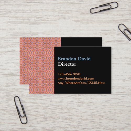 Premium Native American Geometric Floral Pattern Business Card