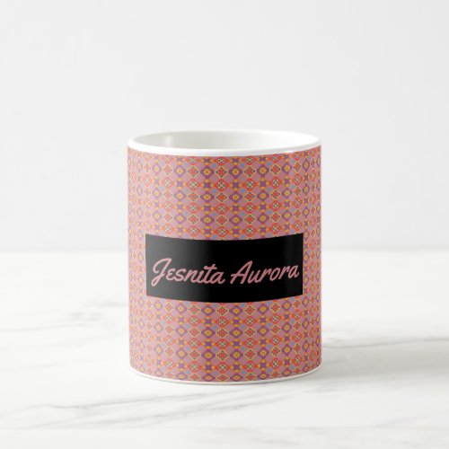 Premium Native American Geometric Floral Pattern Coffee Mug