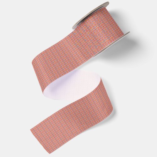 Premium Native American Geometric Floral Pattern Satin Ribbon