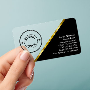 Premium Notary Clear Flexible Business Cards