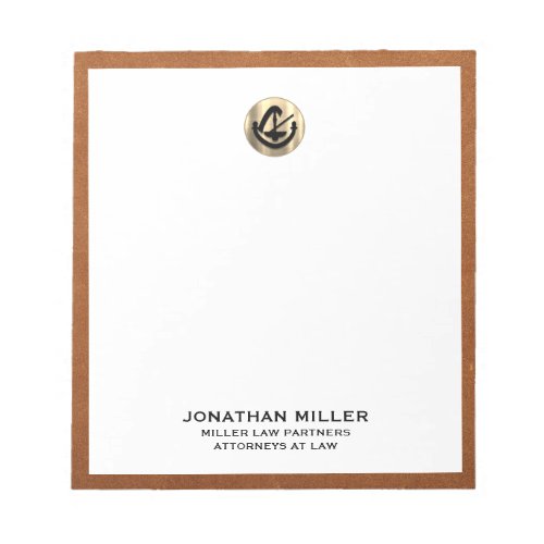 Premium Notepad with Gold Logo for Attorneys