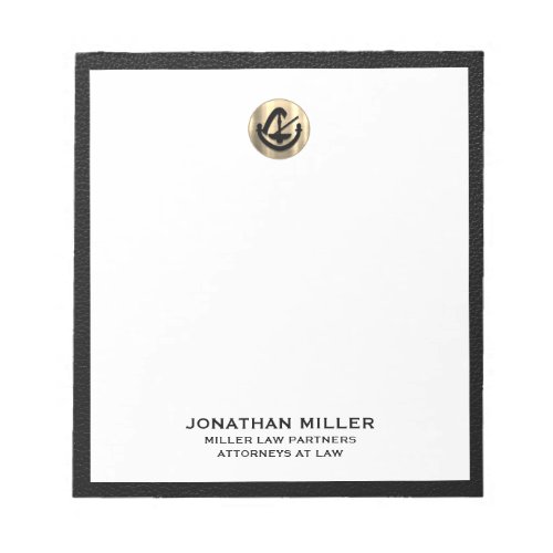 Premium Notepad with Gold Logo for Attorneys