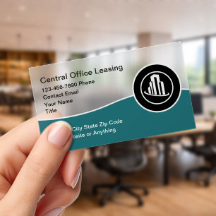 Premium Office Leasing Agent Clear Plastic Business Cards