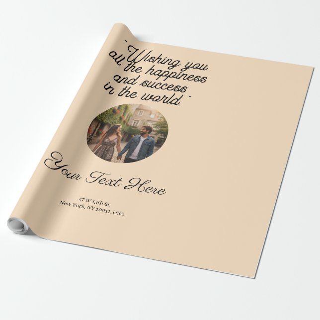 Premium One Color Gift Wrap - Custom Solid Paper (Unrolled)