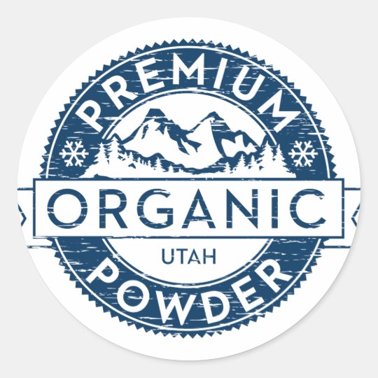 Premium Organic Utah Powder Sticker | Zazzle.com