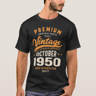 Premium Original Vintage October 1950 Birthday T-Shirt