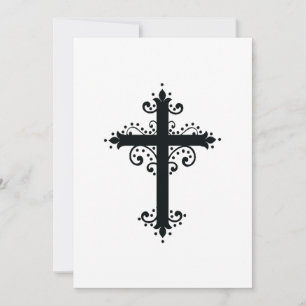Premium Ornamental Carved Cross Art Holiday Card