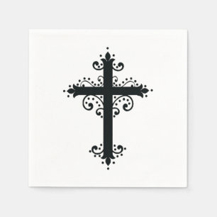 Premium Ornamental Carved Cross Art Napkins