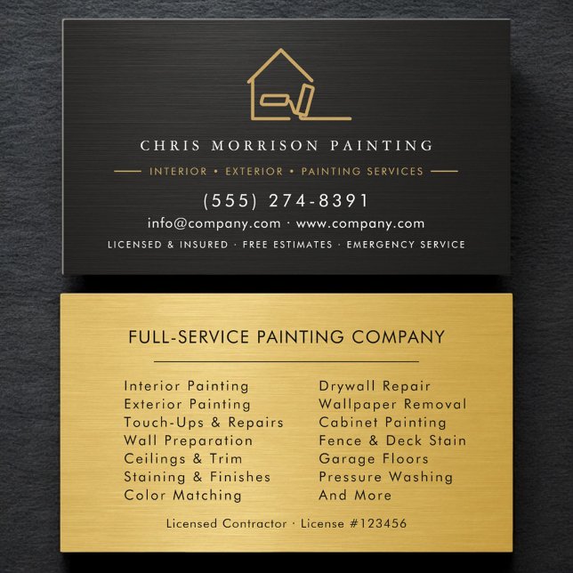 Premium Painter Contractor  Business Card (Creator Uploaded)