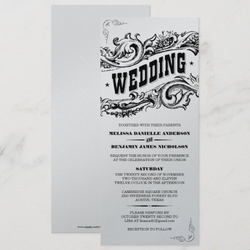 Premium Paper Elegant Western Wedding Invitations