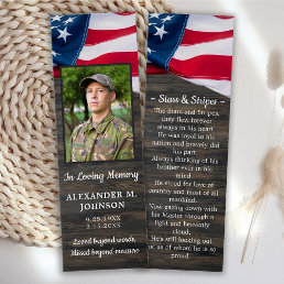 Premium Patriotic Photo Military Prayer Bookmark
