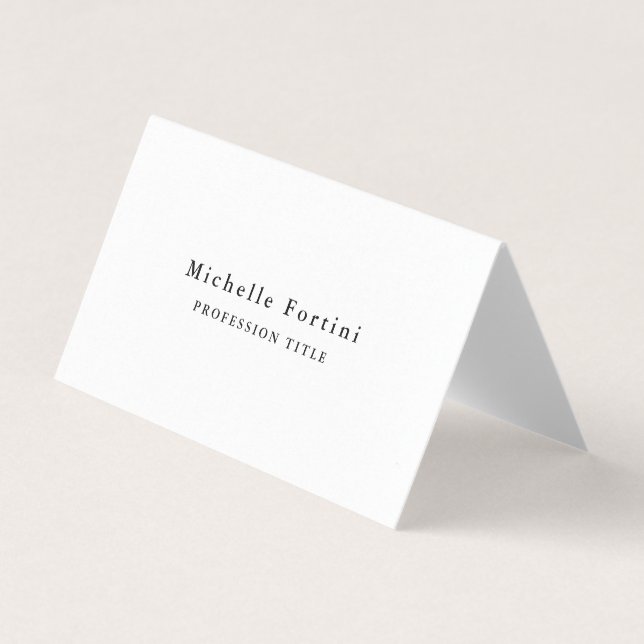 Premium Pearl Elegant Plain Minimalist Business Card (Front)