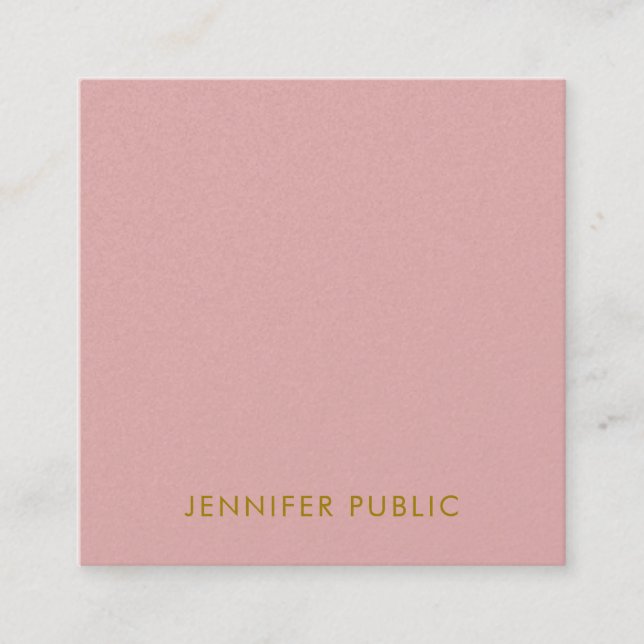 Premium Pearl Finish Modern Elegant Luxurious Square Business Card (Front)