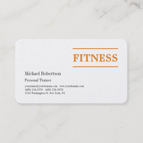 Premium Pearl Fitness Sport Professional Trainer Business Card