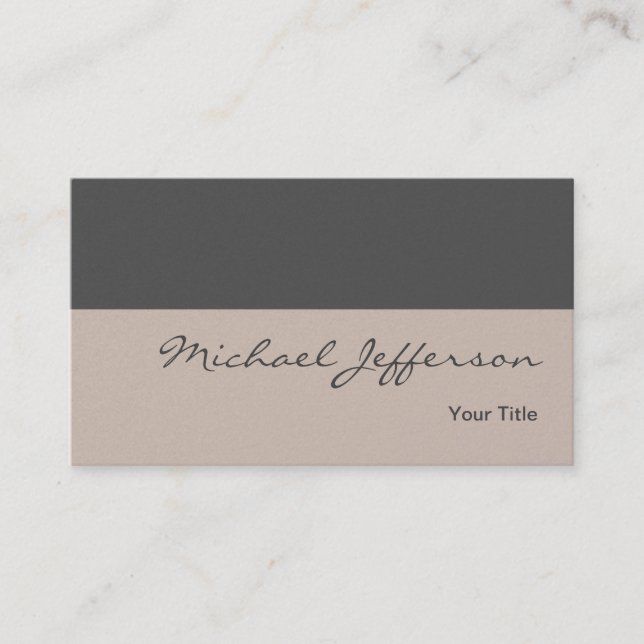 Premium Pearl Modern Minimalist Business Card (Front)