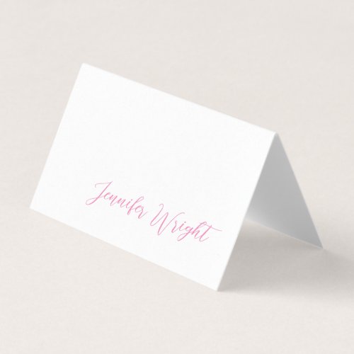 Premium Pearl Professional Minimalist Calligraphy Business Card