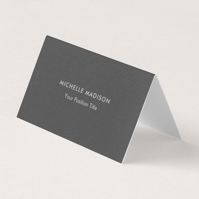 Premium Pearl Trendy Minimalist Professional Plain Business Card (Front)