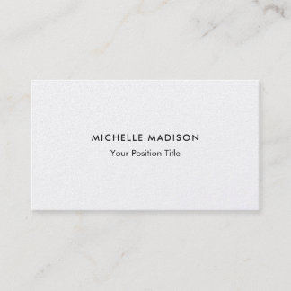 Premium Pearl Trendy Minimalist Professional Plain Business Card