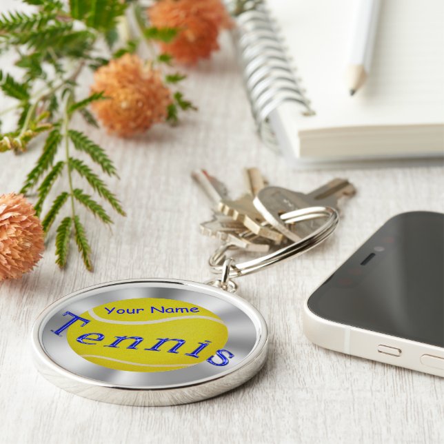 Premium Personalized Tennis Keychains (Side)