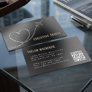 Premium Professional Plane Travel Personalized Foil Spot Gloss Business Cards