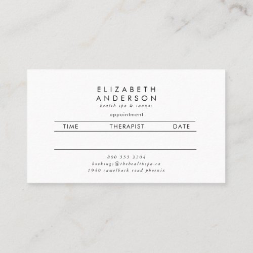 Premium Pure White Pampas Grass Floral Ultra Appointment Card