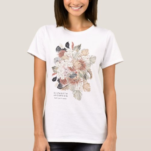 Premium Pure White Pampas Grass Floral Ultra T_Shirt