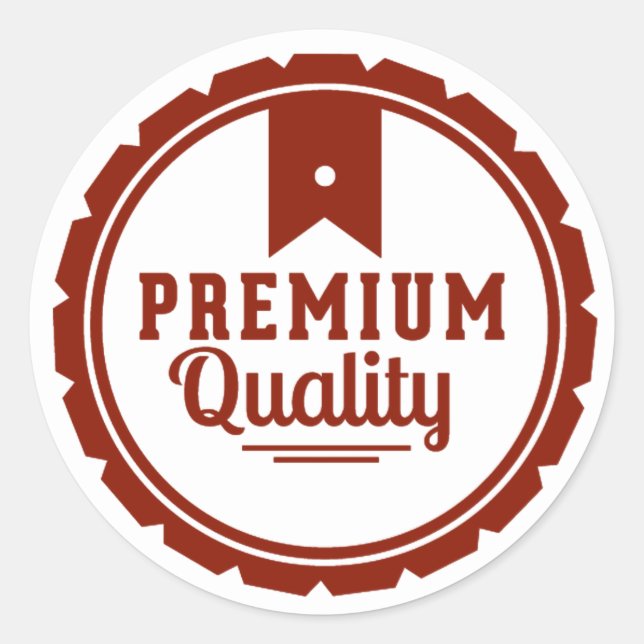 Premium Quality Classic Round Sticker (Front)