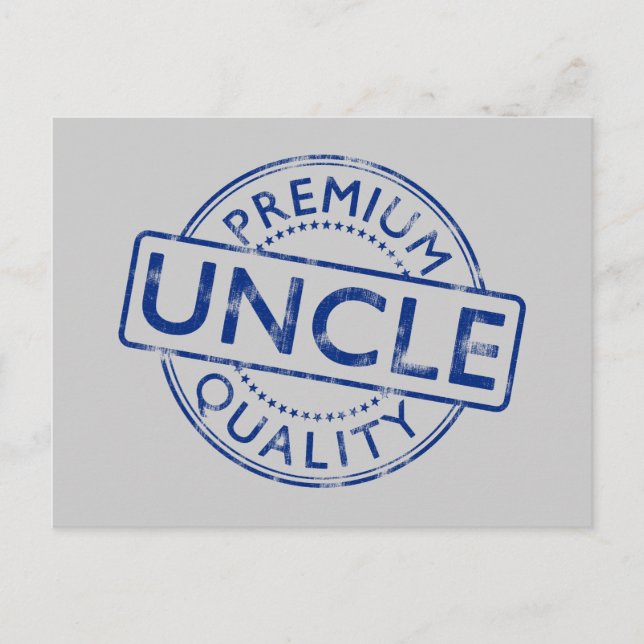 Premium Quality Uncle Postcard (Front)