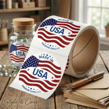 Premium Quality USA Made Classic Round Sticker Rol