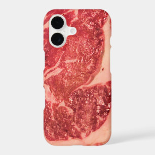 Premium Raw Red Meat Marbled Steak Macro Photo iPhone 17 Case