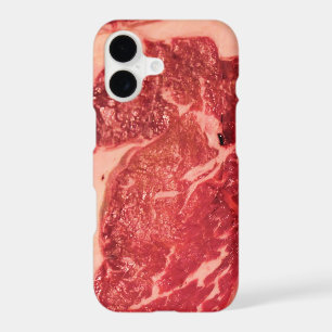 Premium Raw Red Meat   Marbled Steak Macro Photo iPhone 17 Case