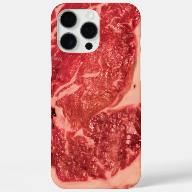 Premium Raw Red Meat | Marbled Steak Macro Photo Case-Mate iPhone Case (Back)