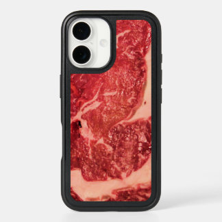 Premium Raw Red Meat | Marbled Steak Macro Photo iPhone 16 Case