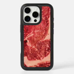 Premium Raw Red Meat   Marbled Steak Macro Photo iPhone 16 Pro Case