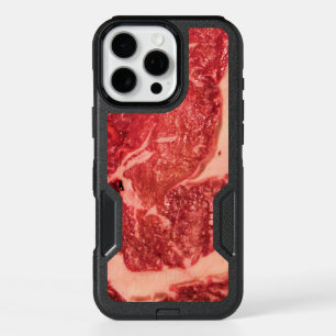 Premium Raw Red Meat   Marbled Steak Macro Photo iPhone 16 Pro Max Case