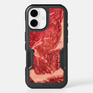Premium Raw Red Meat | Marbled Steak Macro Photo iPhone 16 Case
