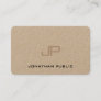 Premium Real Kraft Paper Elegant Monogrammed Business Card