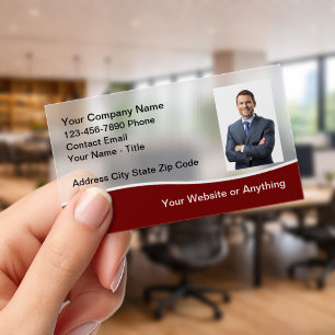 Premium Realtor Photo Clear Business Cards Luxury