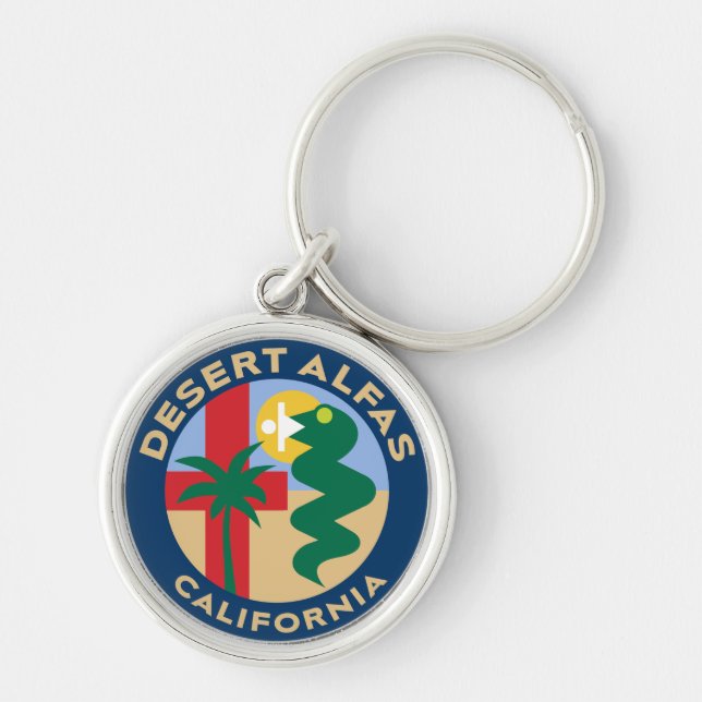 Premium Round Desert ALFAs Keychain (Front)
