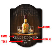 Premium Scotch Whiskey Lover Wooden Bar Sign (Instructions)