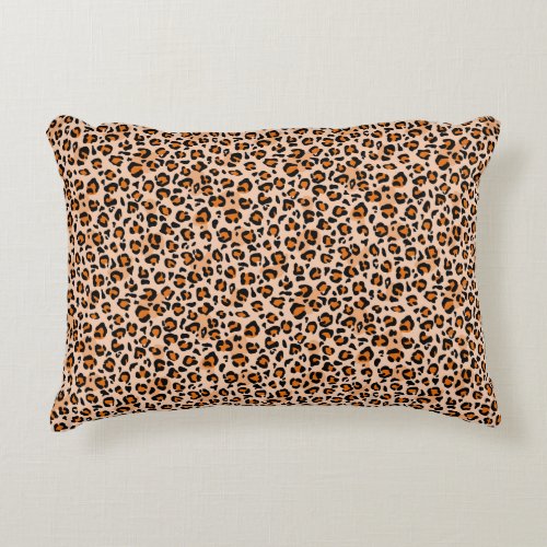 Premium Seamless Wild Safari Cat Animal Print Accent Pillow