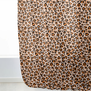 Premium Seamless Wild Safari Cat Animal Print Sheer Curtains