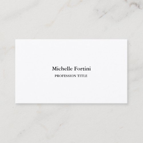 Premium Silk Elegant Plain Minimalist Business Card