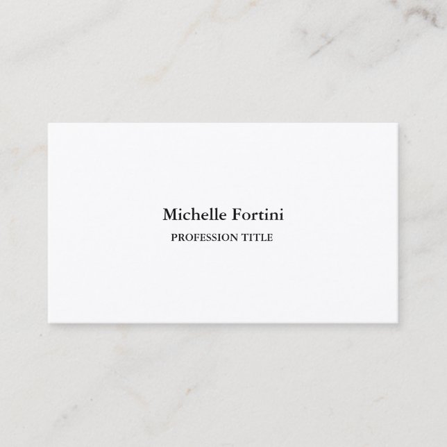Premium Silk Elegant Plain Minimalist Business Card (Front)