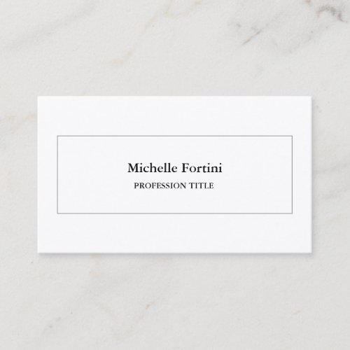 Premium Silk Elegant Plain Minimalist Modern Business Card