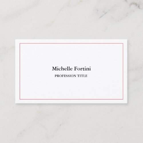 Premium Silk Elegant Plain Simple Minimalist Business Card